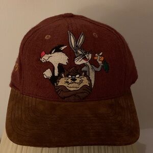 Vintage Acme Clothing Co. Looney Tunes Embroidered Suede Cap